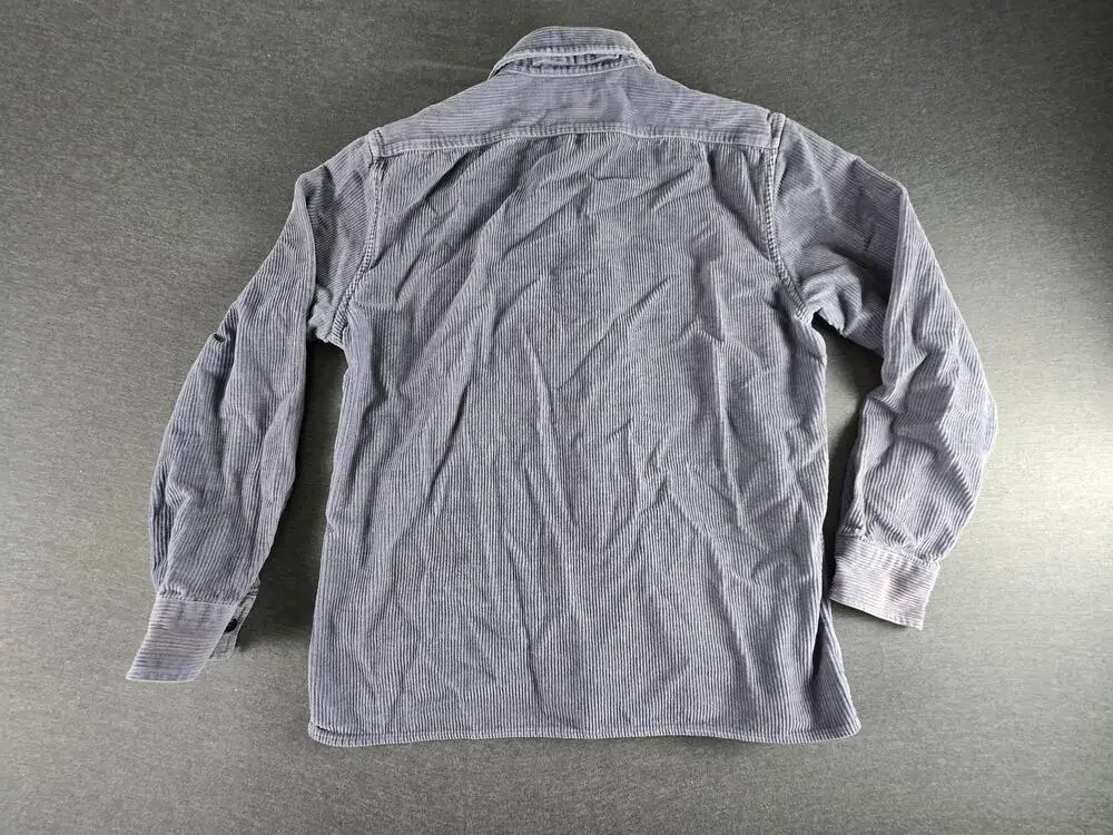 Banana Republic Shirt Mens Medium Blue Corduroy Long Sleeve Button Up Casual